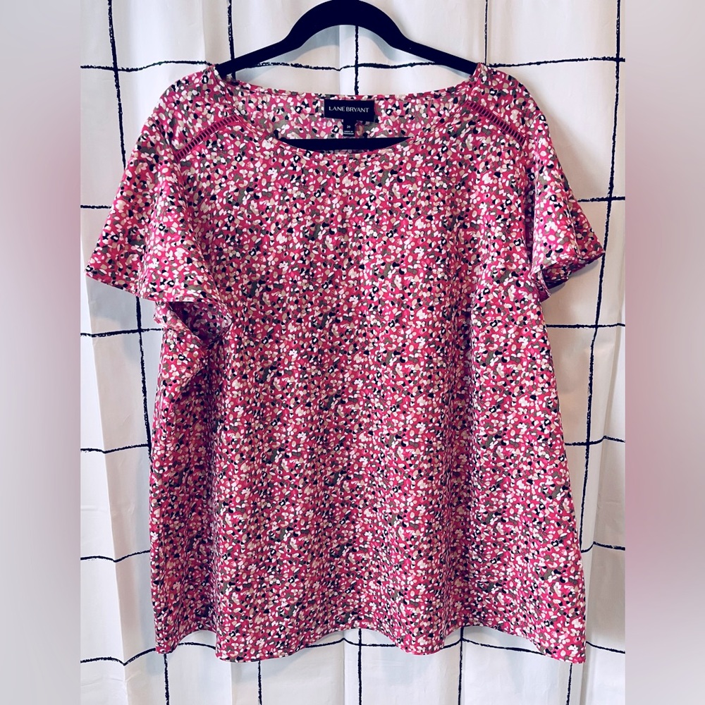Lane Bryant Flutter Sleeve Blouse Sz 20